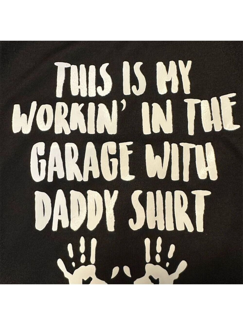 Workin' In The Garage With Daddy Baby Bodysuit Black 3-6M Unisex - Picture 2 of 4